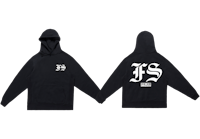 a black hoodie with the word fs on it